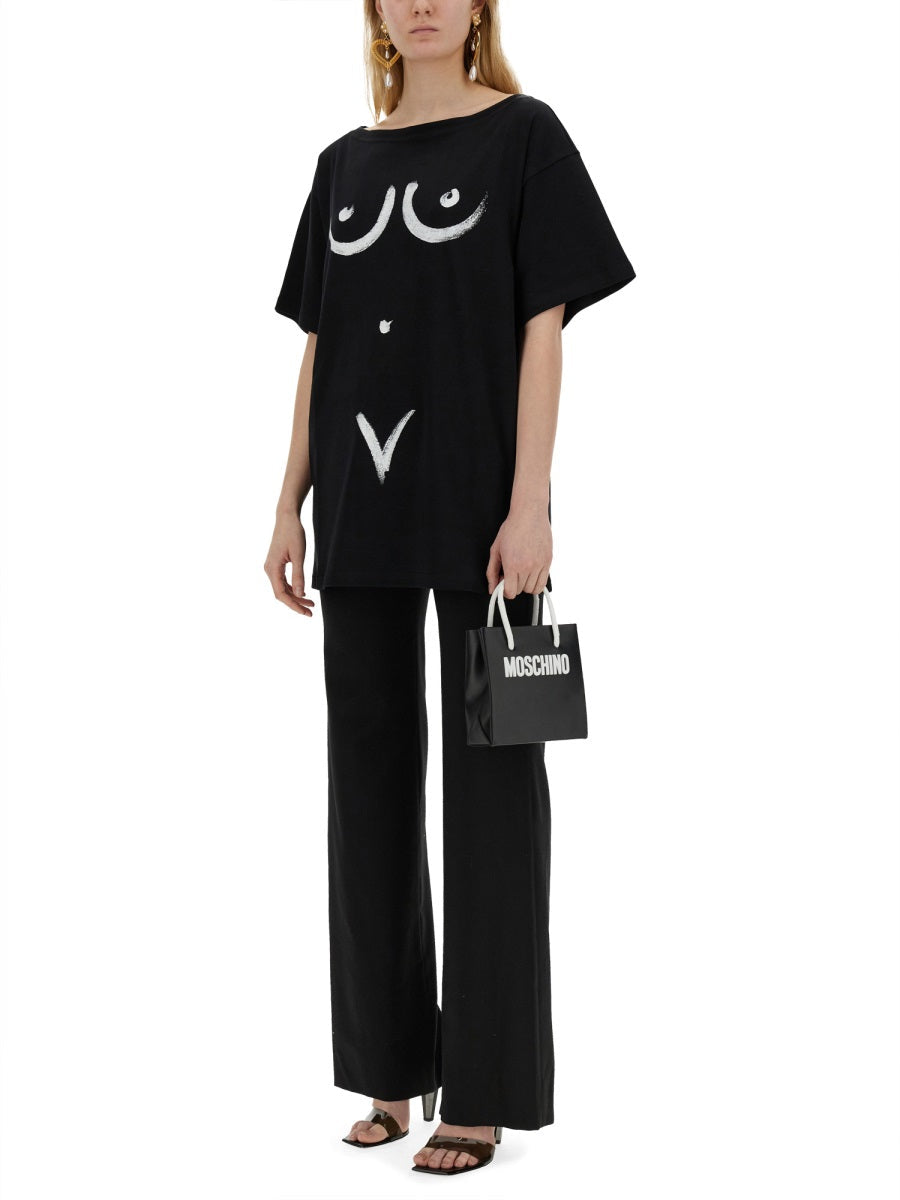 Moschino Women Interlock Body Print T-Shirt DestGlow