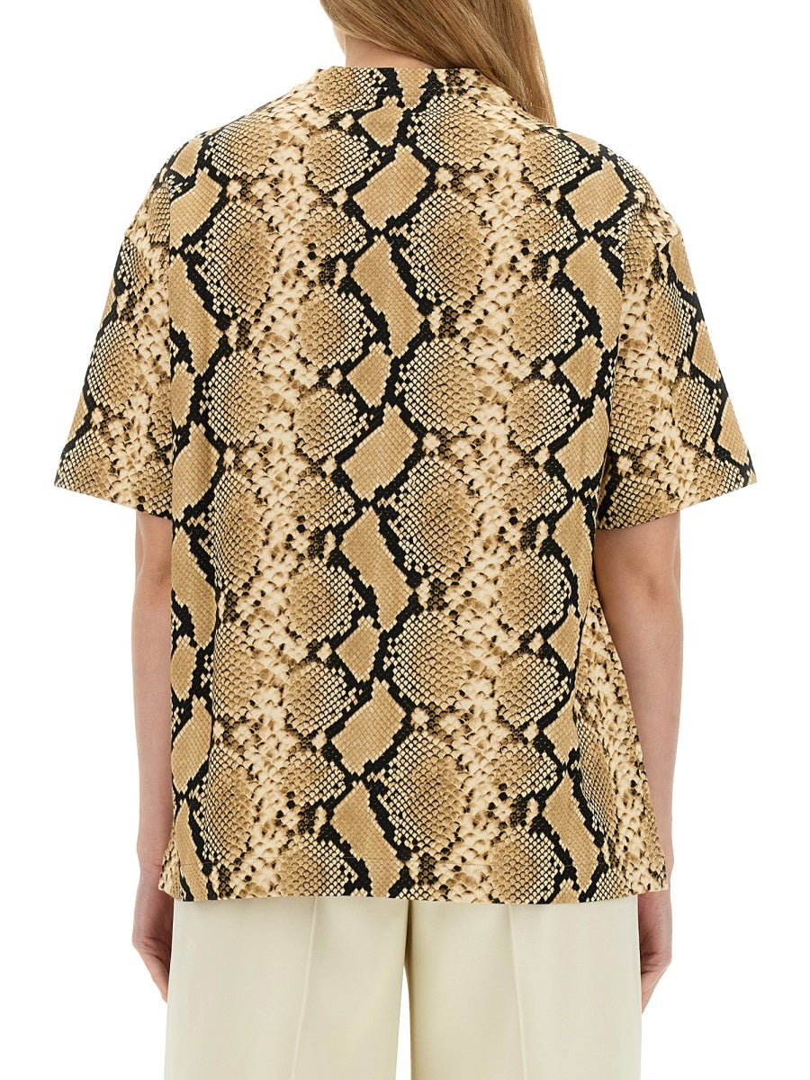 Jil Sander Women T-Shirt With Animal Pattern DestGlow
