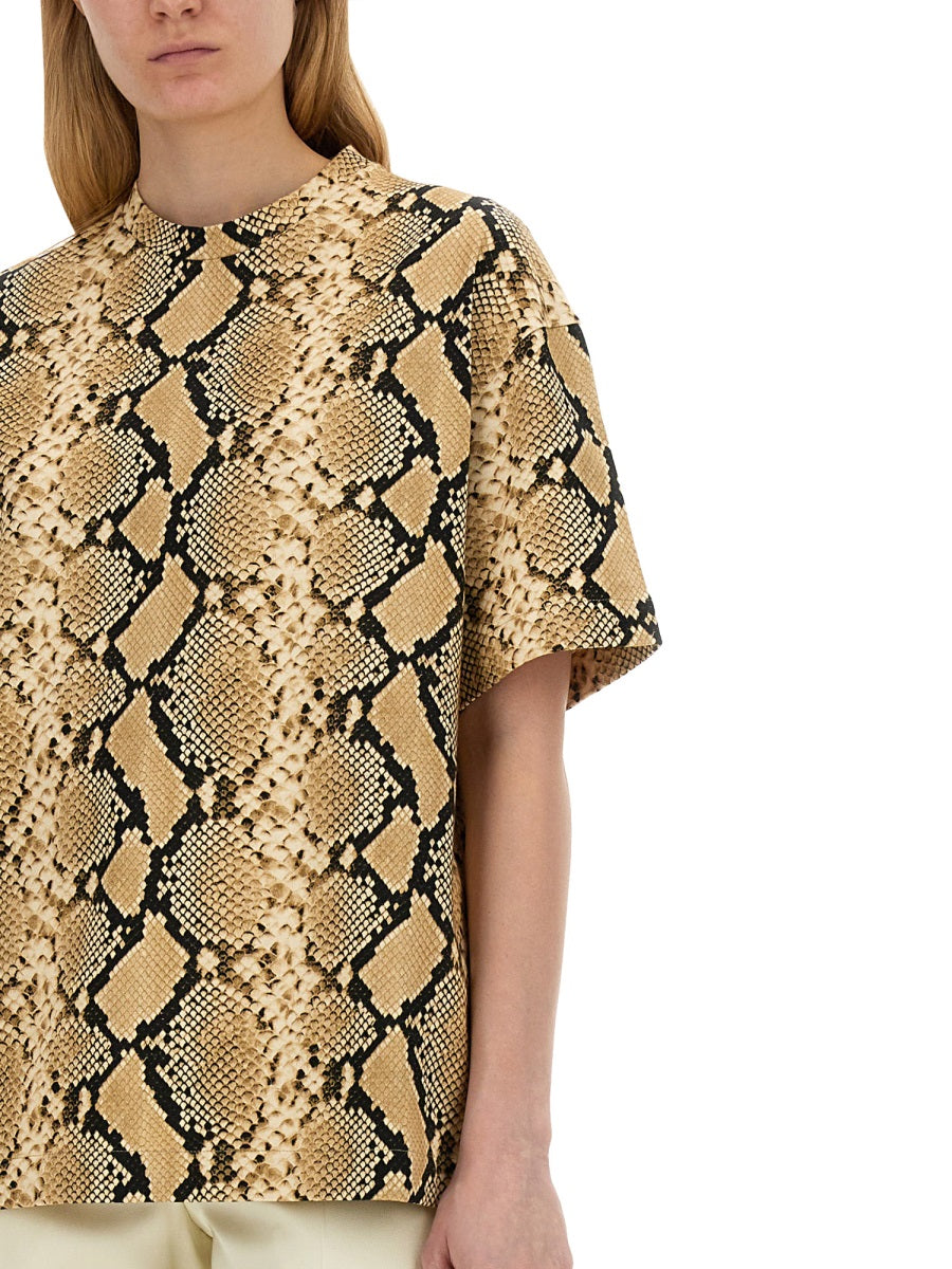Jil Sander Women T-Shirt With Animal Pattern DestGlow