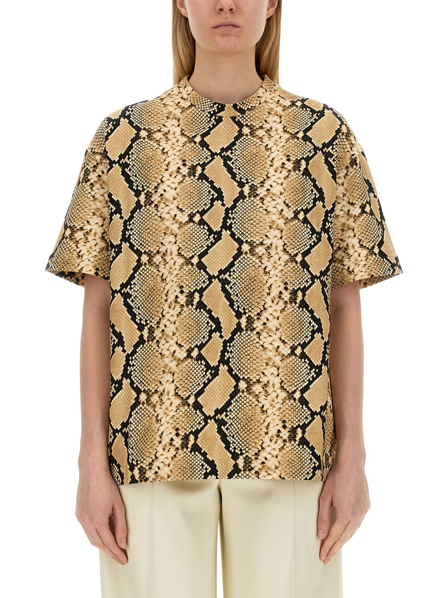 Jil Sander Women T-Shirt With Animal Pattern DestGlow