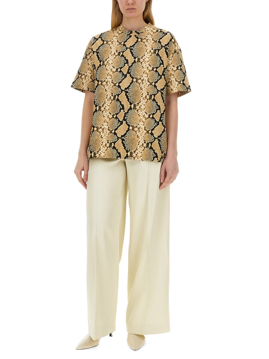 Jil Sander Women T-Shirt With Animal Pattern DestGlow