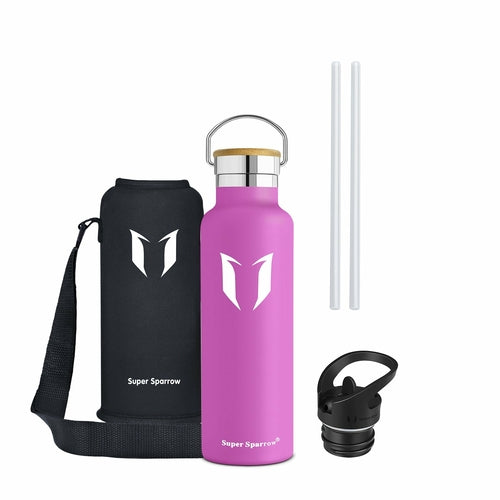 Insulated Stainless Steel Water Bottle - 21oz/620ml Double Wall Vacuum Flask