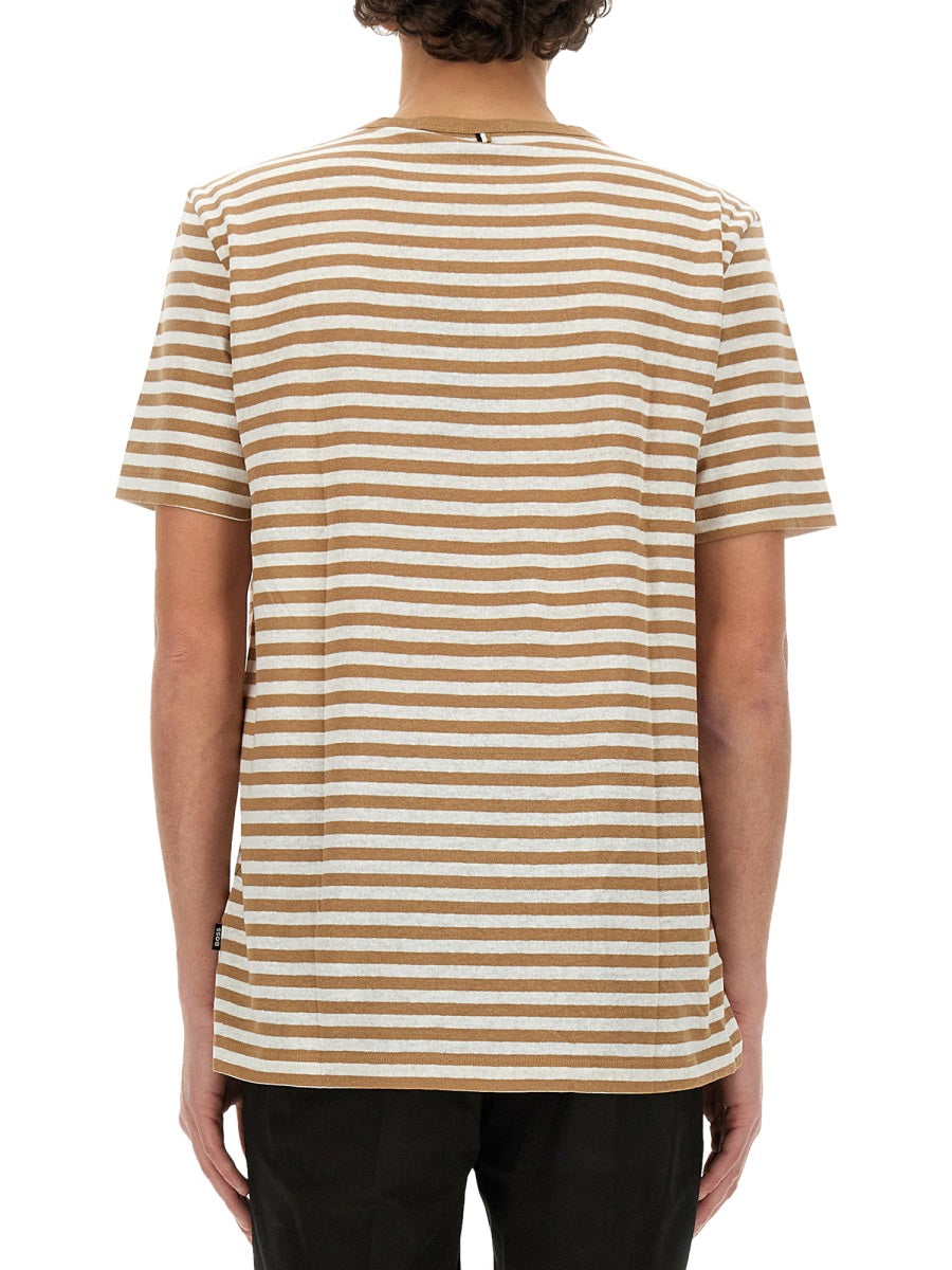 Boss Men Striped T-Shirt DestGlow