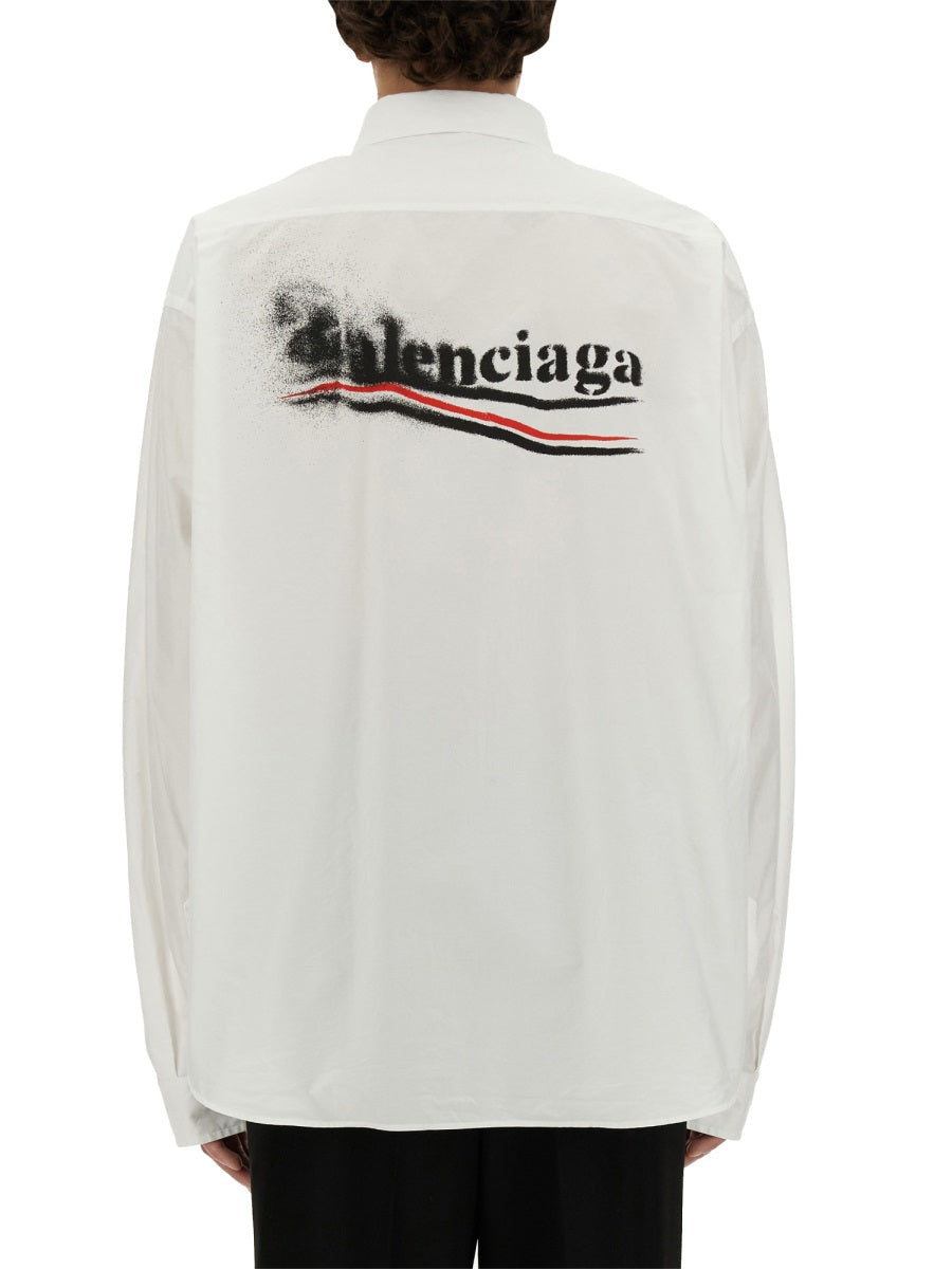 Balenciaga Men Large Fit Shirt DestGlow
