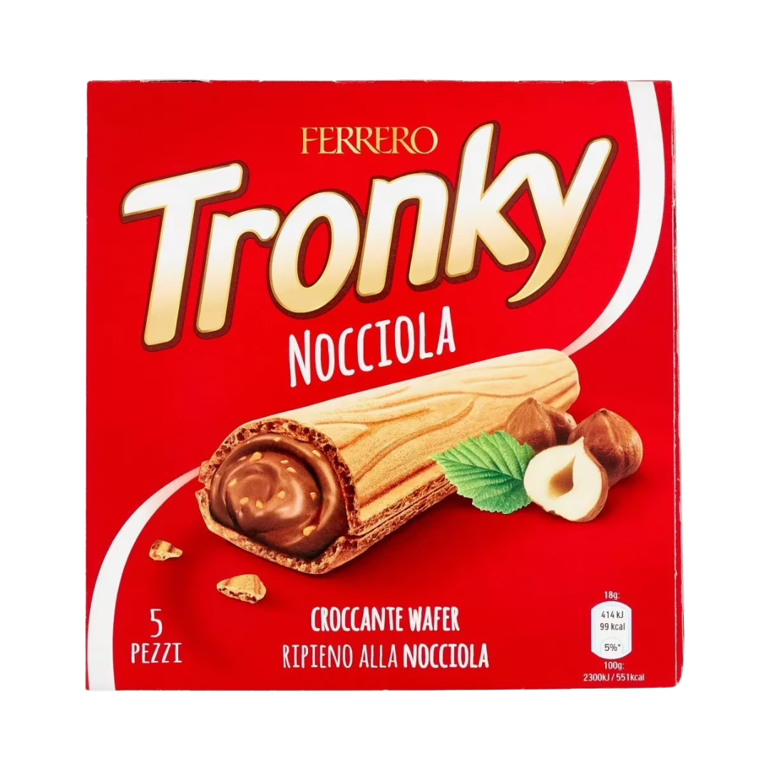 Ferrero Tronky Hazelnut Filled Crunchy Wafer Family Pack (5 count) DestGlow