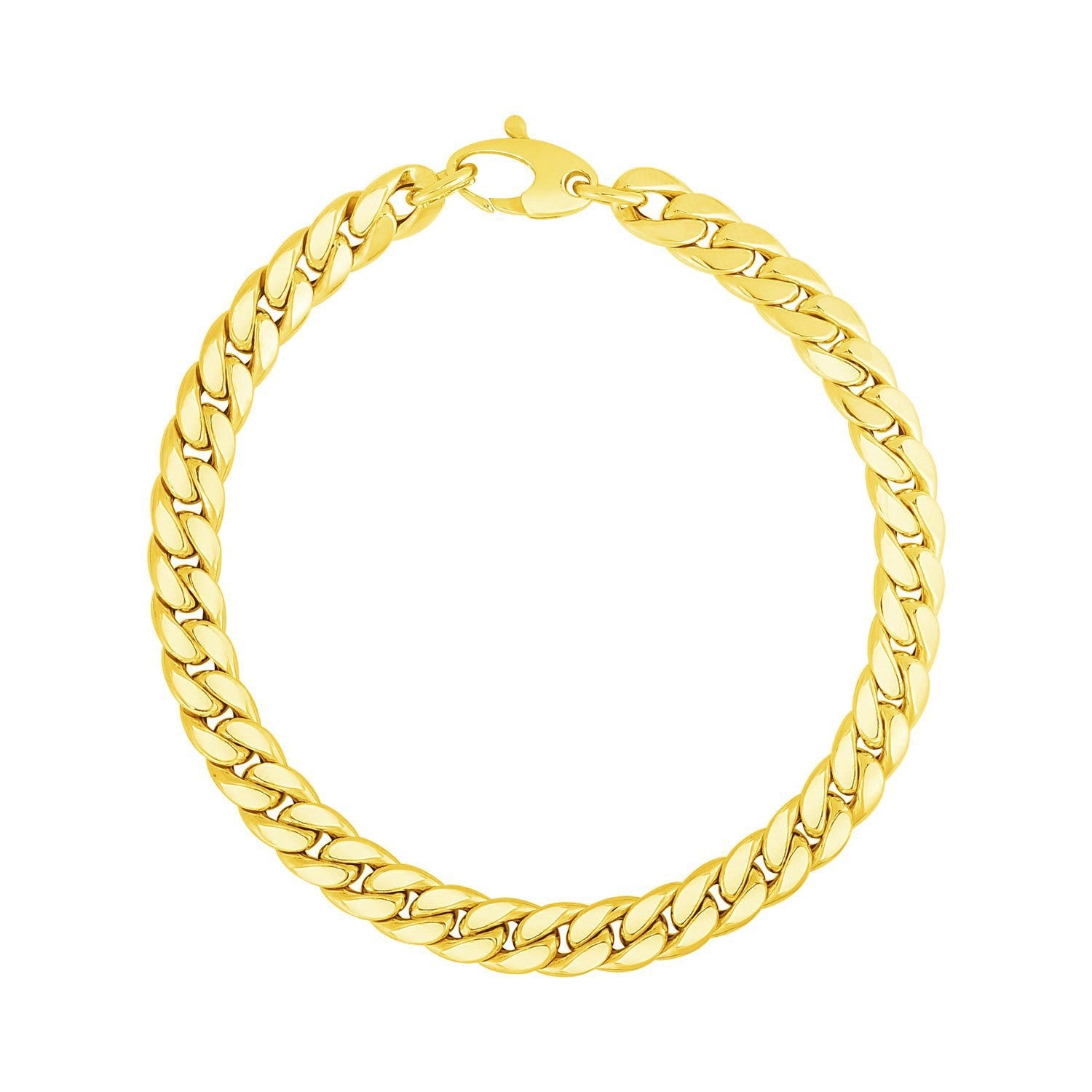 14K Yellow Gold Cuban Link Bracelet by Bids.com