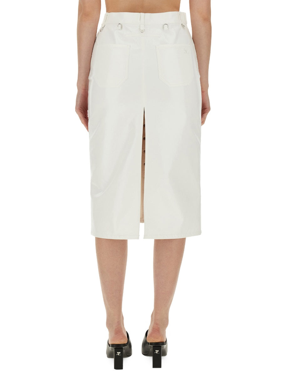 Courreges Women Skirt With Buttons DestGlow