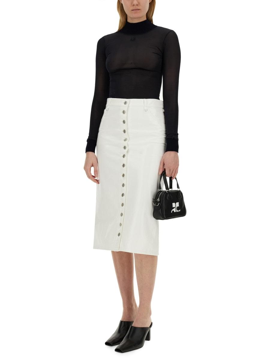 Courreges Women Skirt With Buttons DestGlow