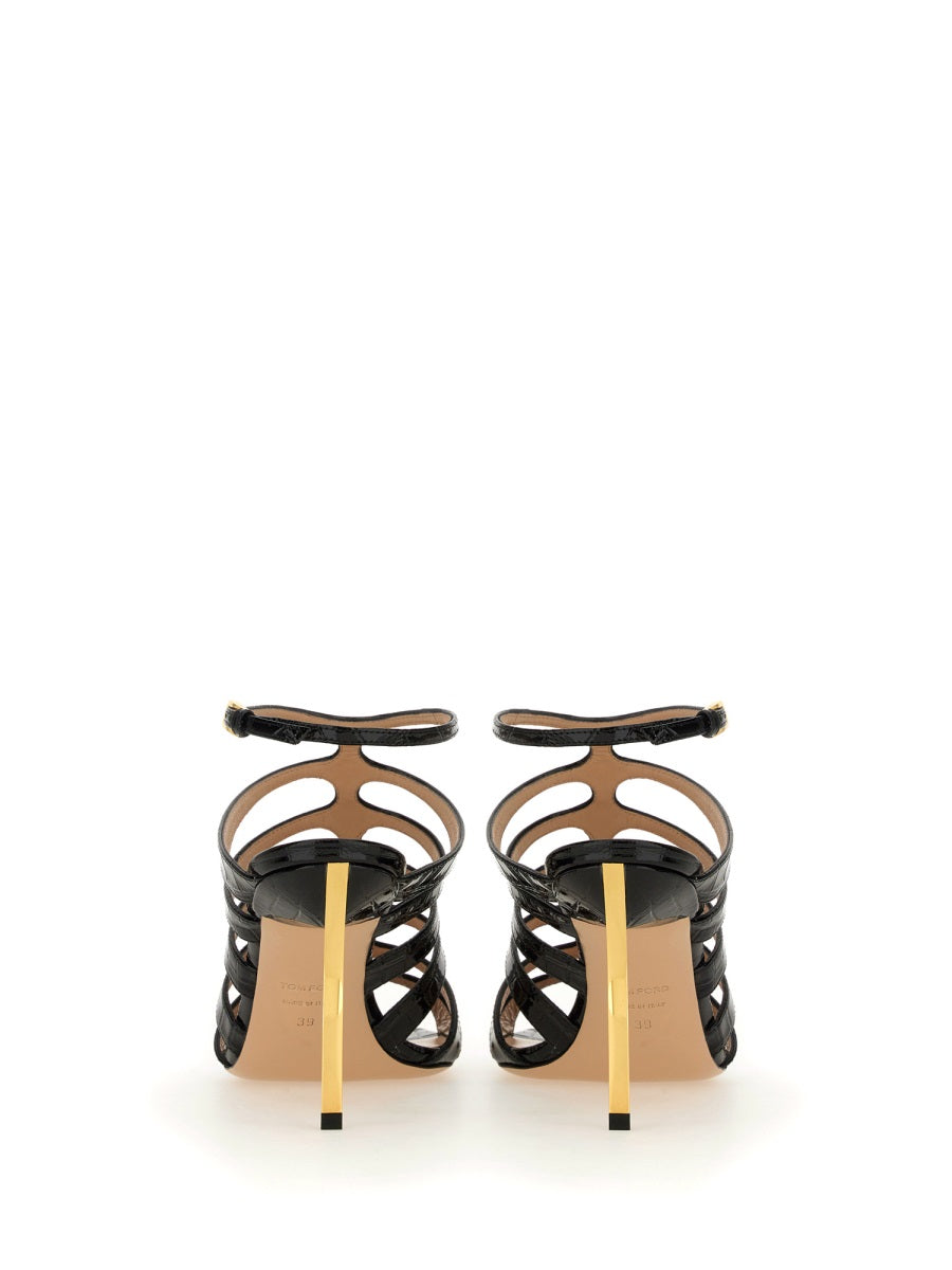 Tom Ford Women Leather Sandal DestGlow
