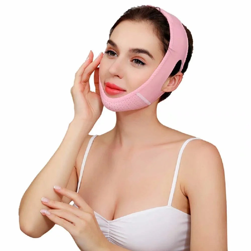 Reusable V Line Mask,V Shaped Face Mask for Sagging,Refined Jawline Support Strap,Adjustable Facial Slimming Strap,Chin up & Face Lifting Belt by Korean Skin Care