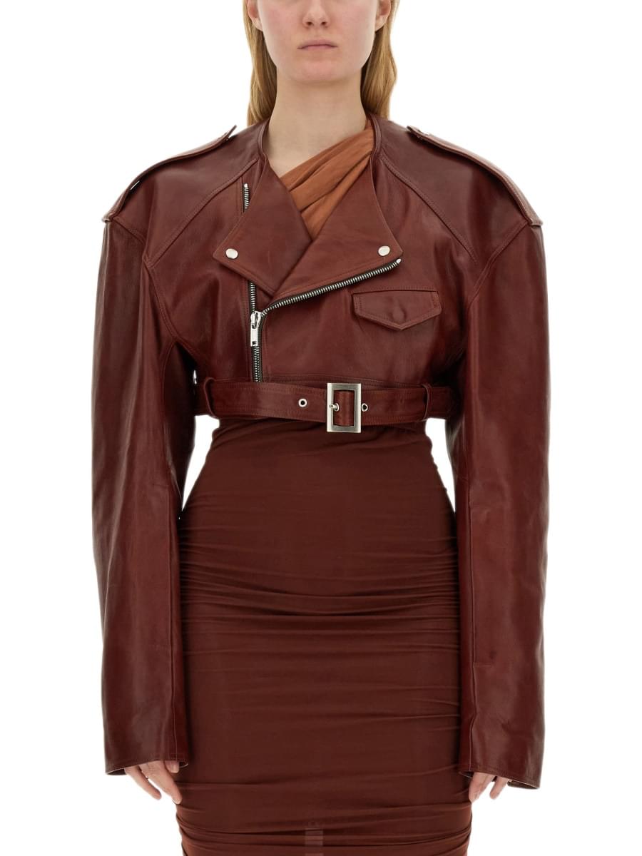 Rick owens women leather jacket DestGlow