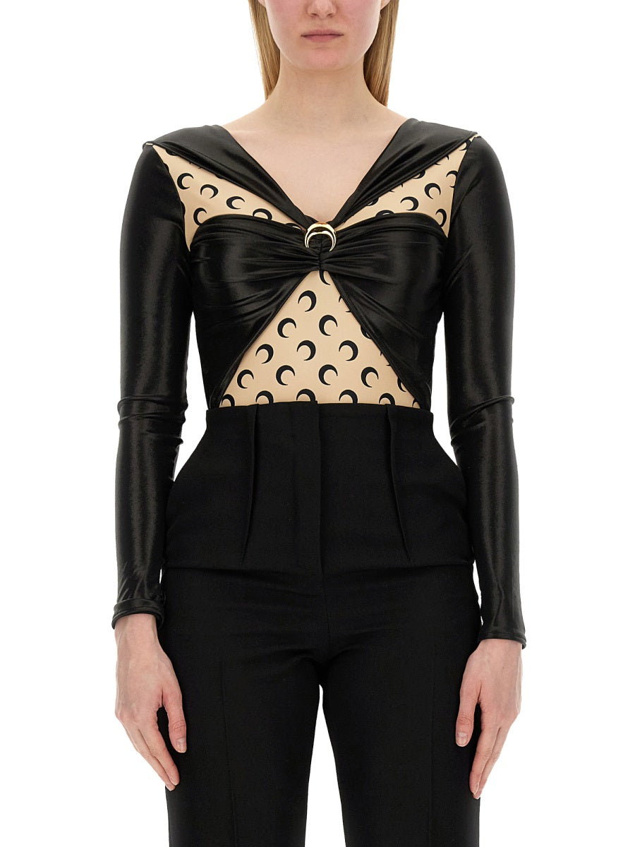 Marine Serre Women Draped Bodysuit DestGlow