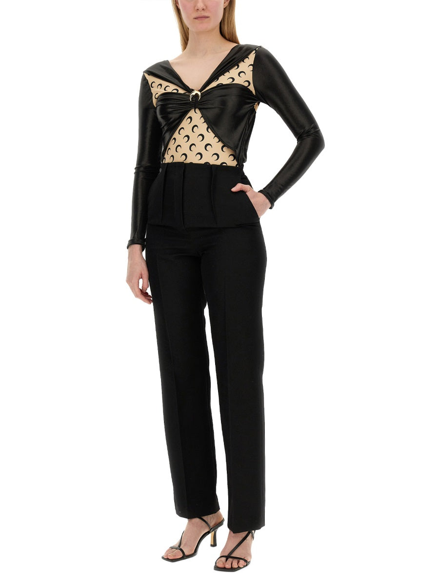 Marine Serre Women Draped Bodysuit DestGlow