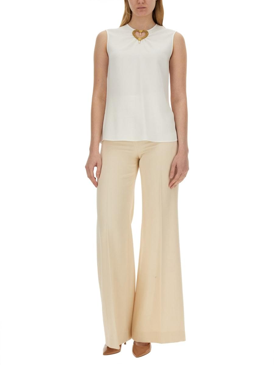 Moschino Women Blouse With Heart Applique DestGlow