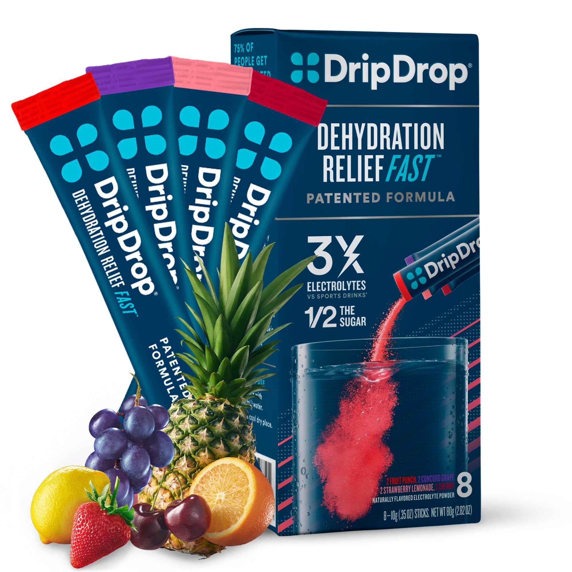 DripDrop PPk 8x10Gm Juice Vrty A/Frt