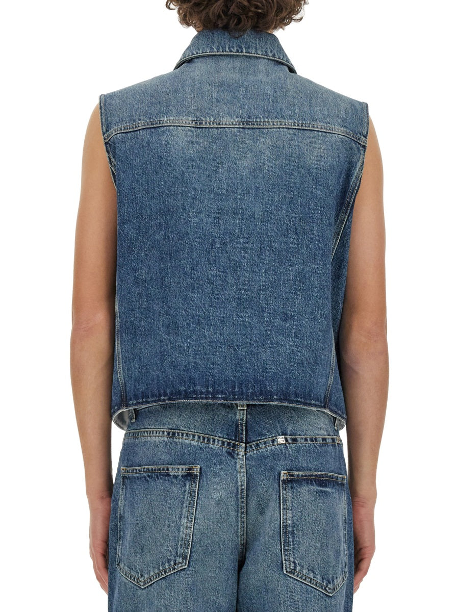 Givenchy Men Denim Vest DestGlow
