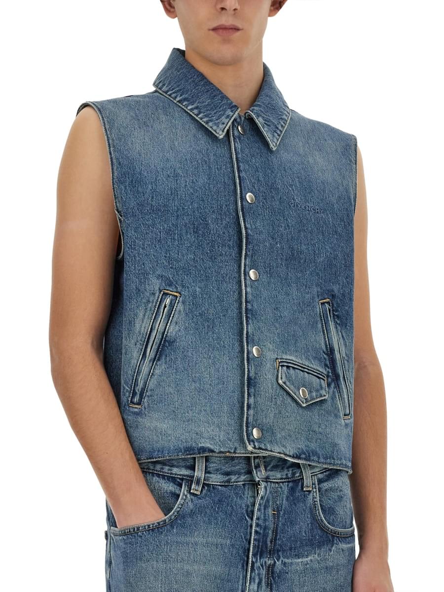 Givenchy Men Denim Vest DestGlow