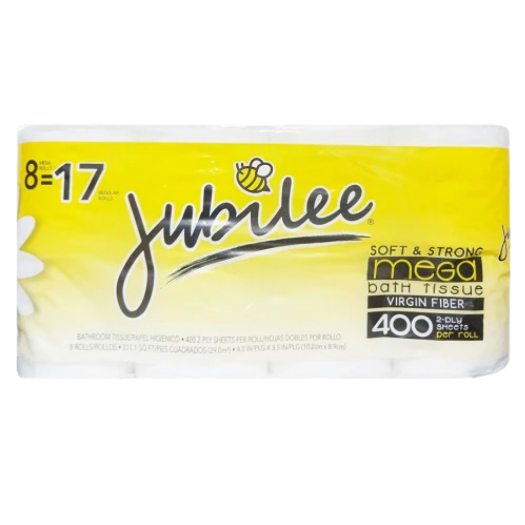 Jubilee Bathroom Tissue 8-Pack (400 Sheets/Roll) DestGlow