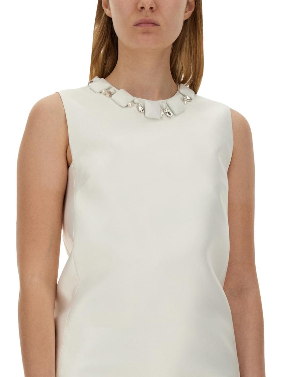 Versace Women Mini Duchesse Dress With Crystals DestGlow