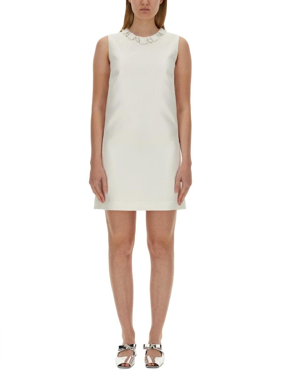 Versace Women Mini Duchesse Dress With Crystals DestGlow