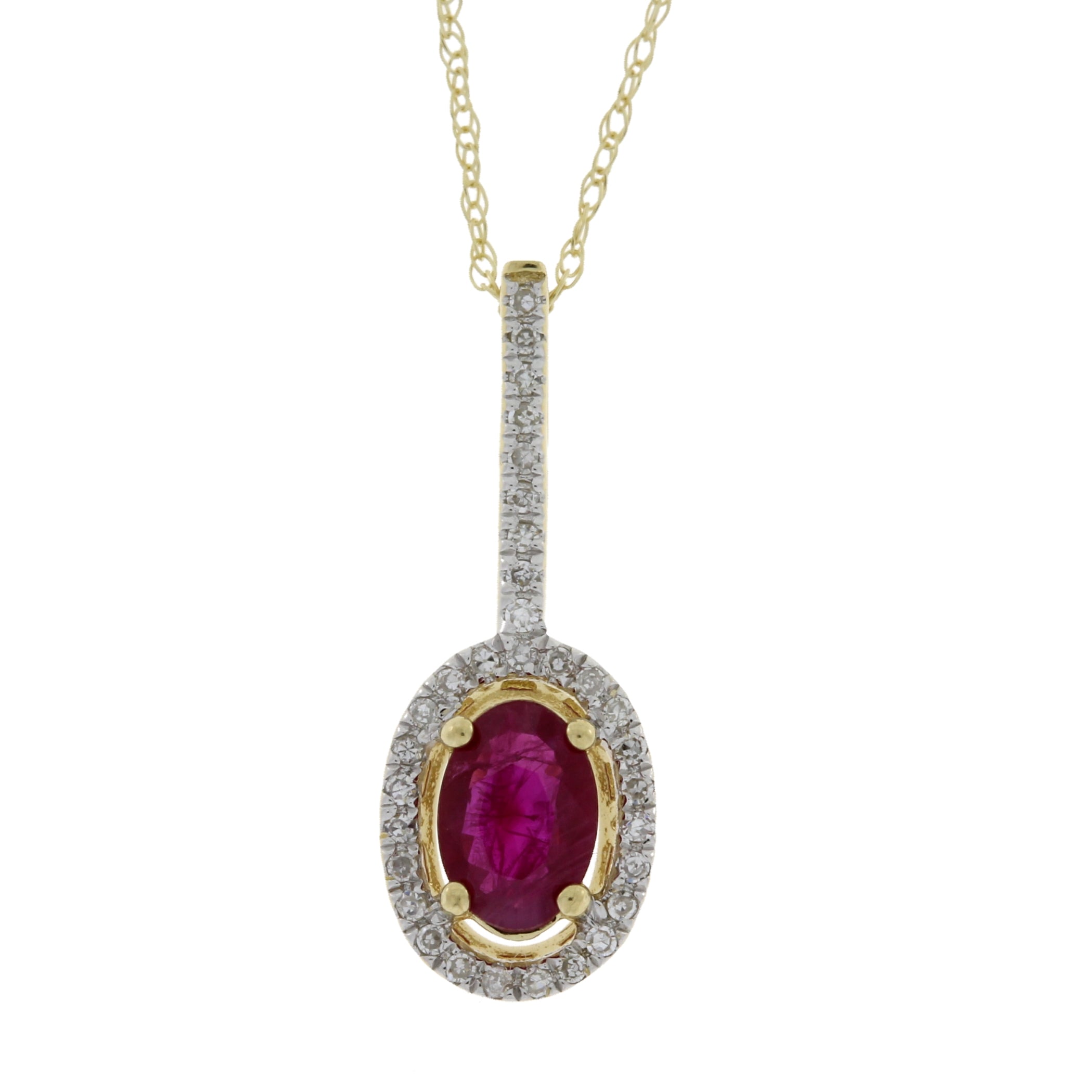 .43ct Ruby Diamond Fashion Pendants 14KT Yellow Gold