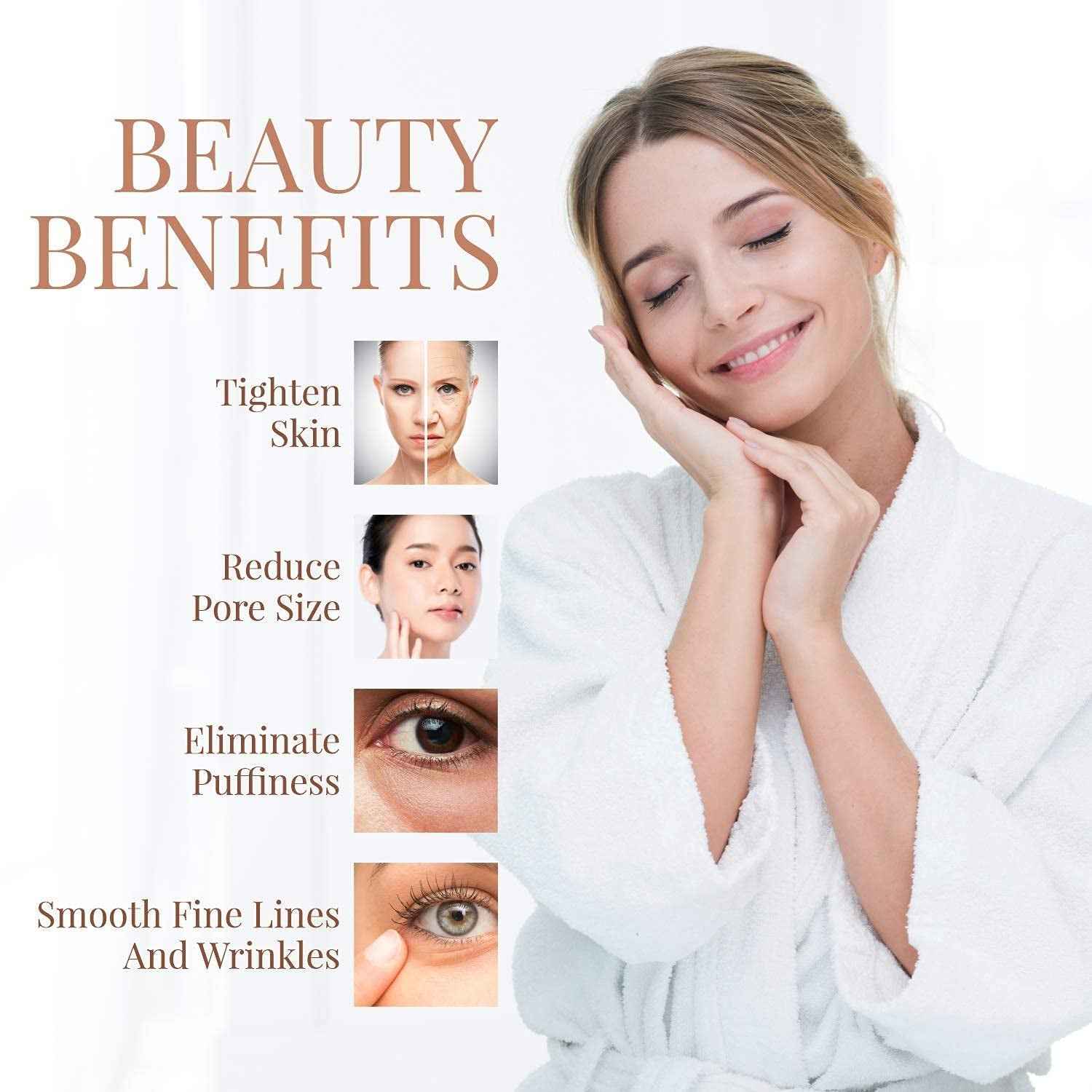 Ice Globes for Facials | Unbreakable Steel Cooling Roller | Cryo Sticks for Face | Massager for Face Neck & Eyes | Skin Care for Dark Circles, Puffiness, Wrinkles, Collagen Production (White)