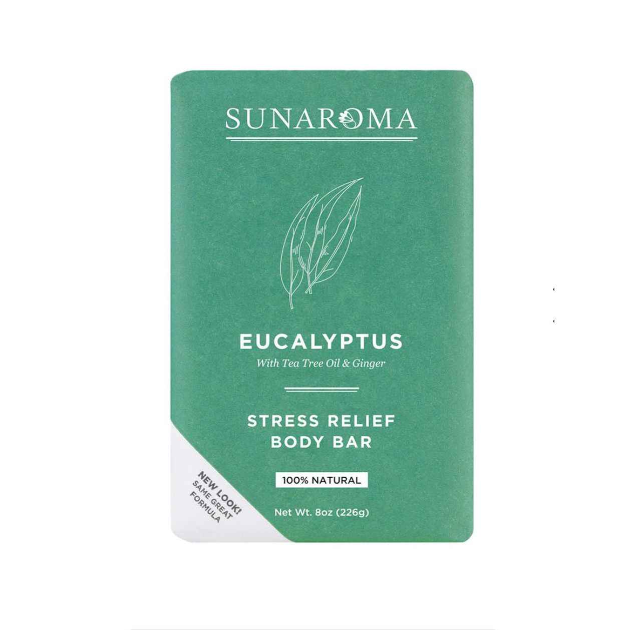 Sunaroma Eucalyptus With Tea Tree Oil & Ginger Bar Soap 8oz