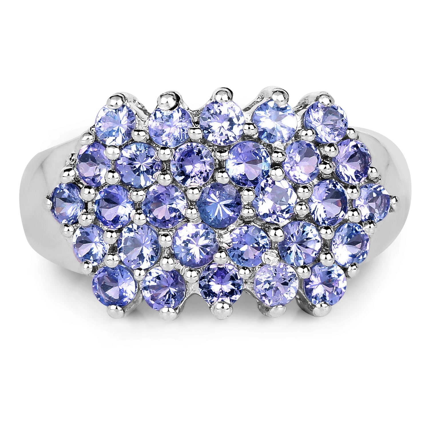 2.03 Carat Genuine Tanzanite .925 Sterling Silver Ring by Bids.com