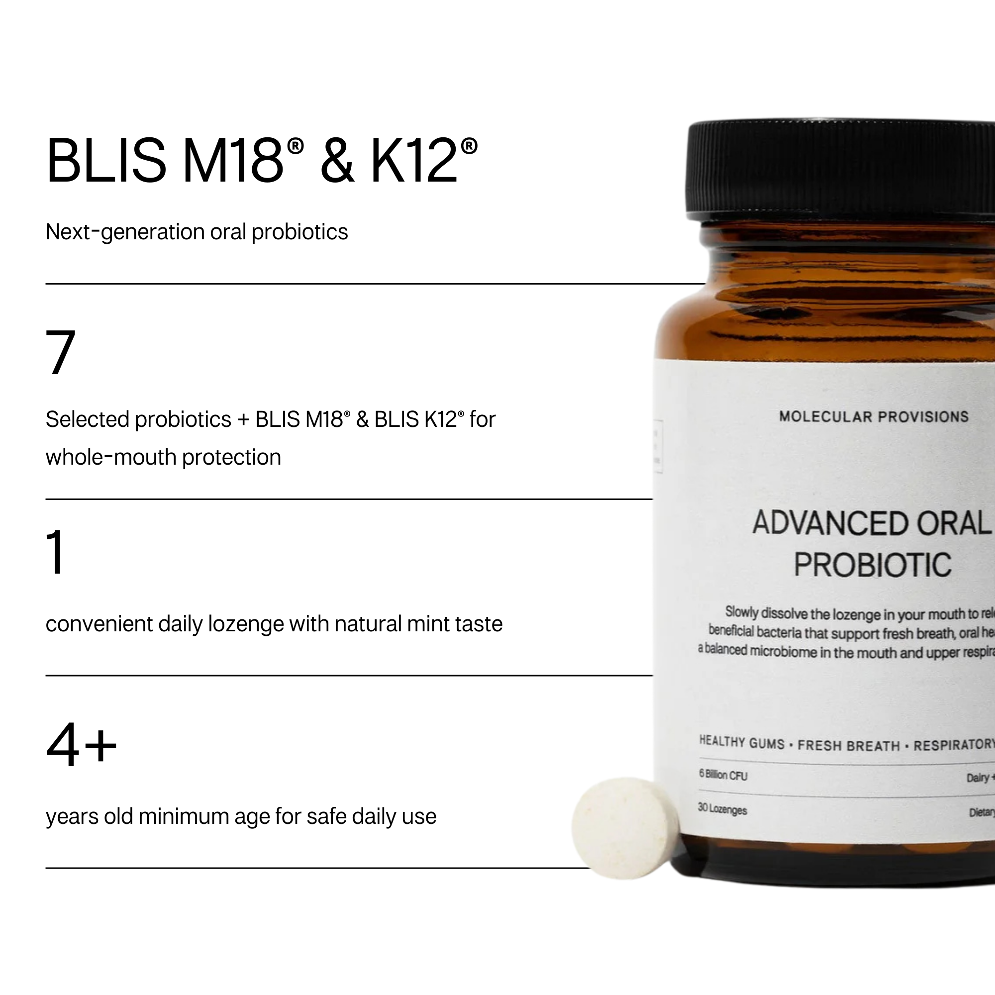 Advanced Oral Health Probiotic Mint by Molecular Provisions