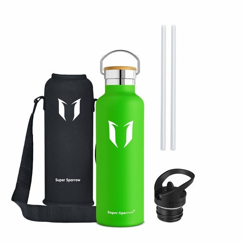 Insulated Stainless Steel Water Bottle - 25oz/750ml Extra Large Vacuum Flask