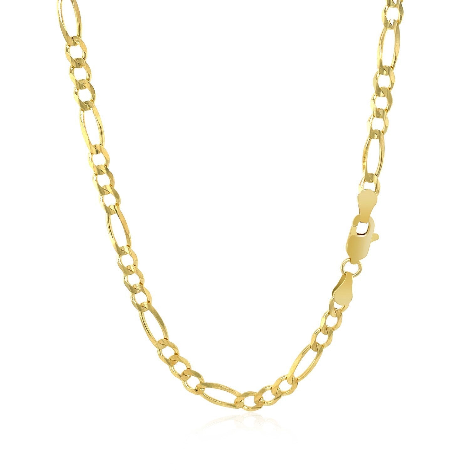 10K Yellow Gold Solid Figaro Chain (3.70 mm) by Bids.com
