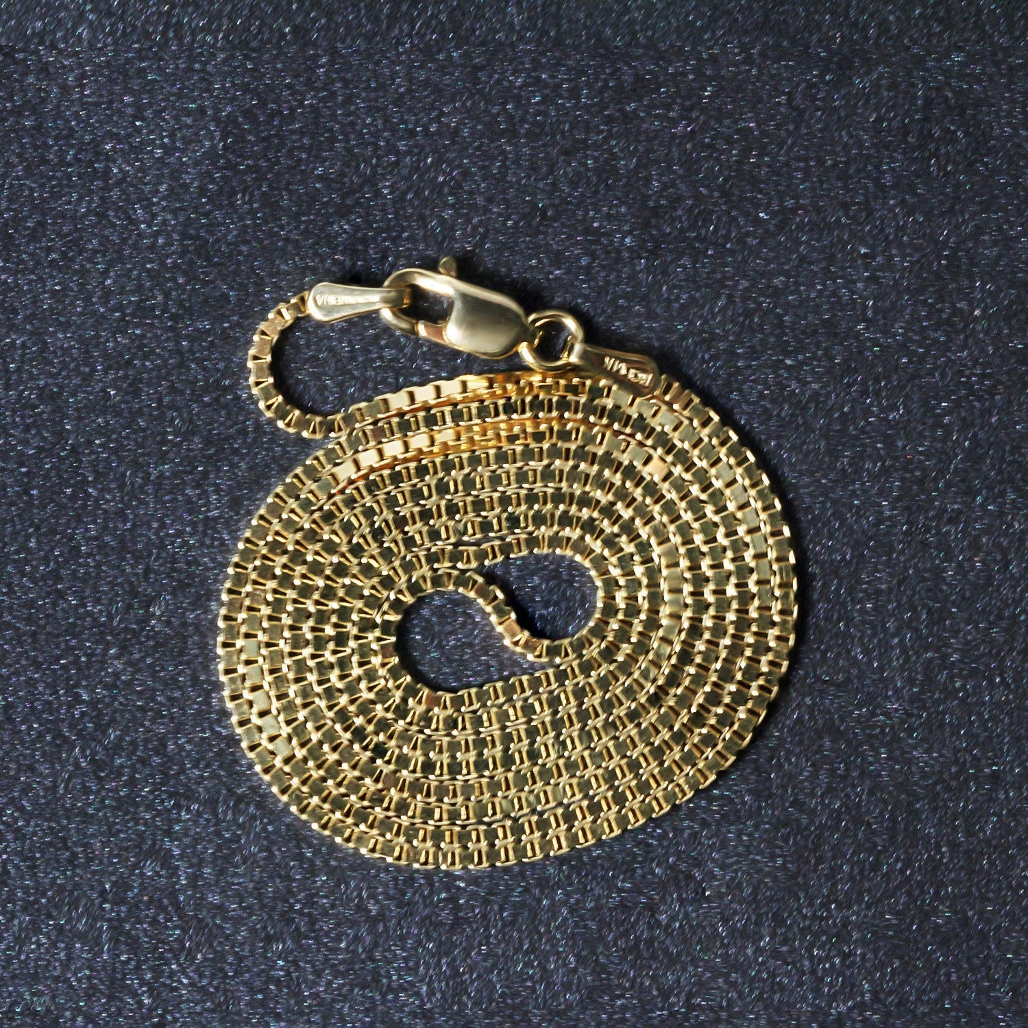 14k Yellow Gold Classic Box Chain 1.1mm by Bids.com
