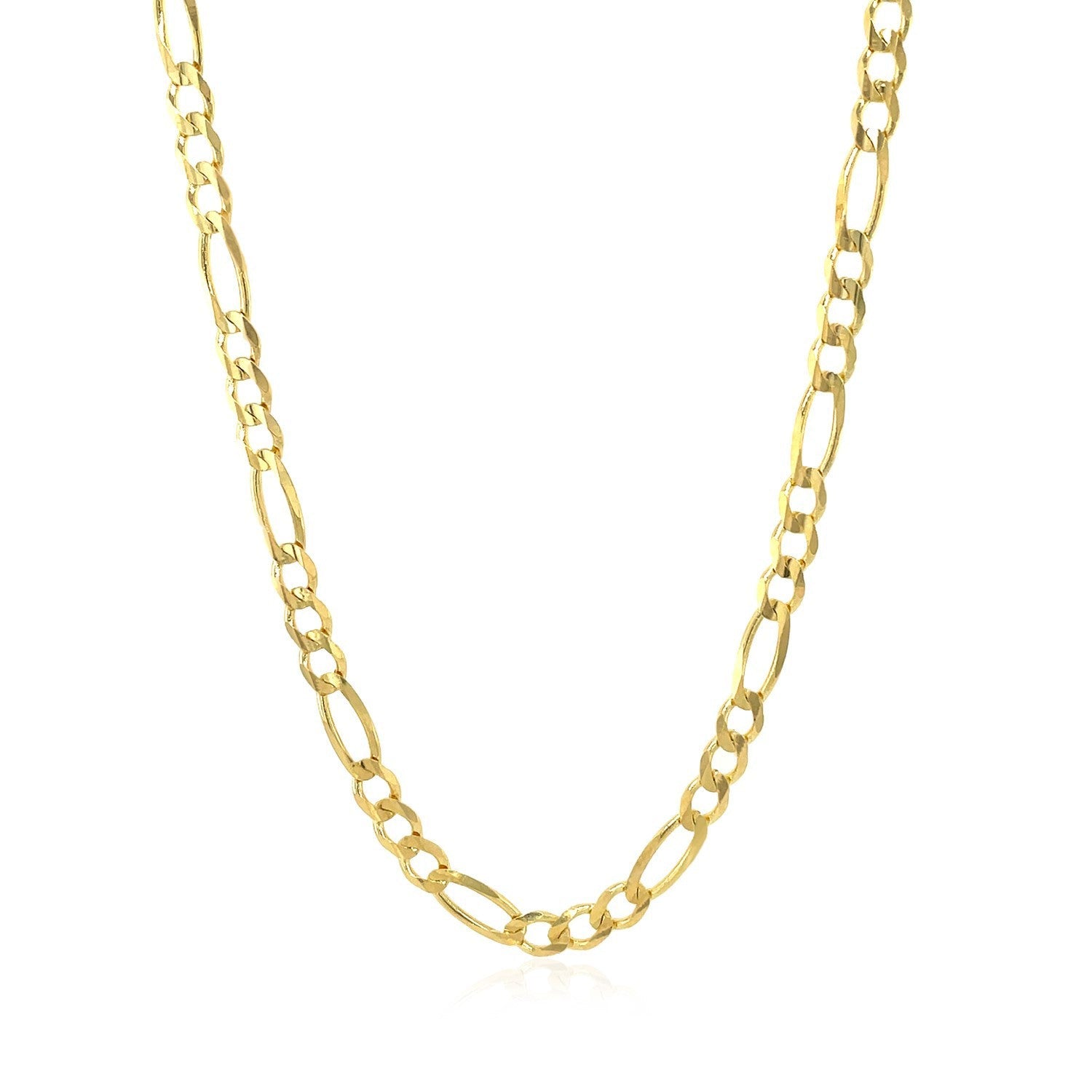 3.8mm 14k Yellow Gold Solid Figaro Chain by Bids.com