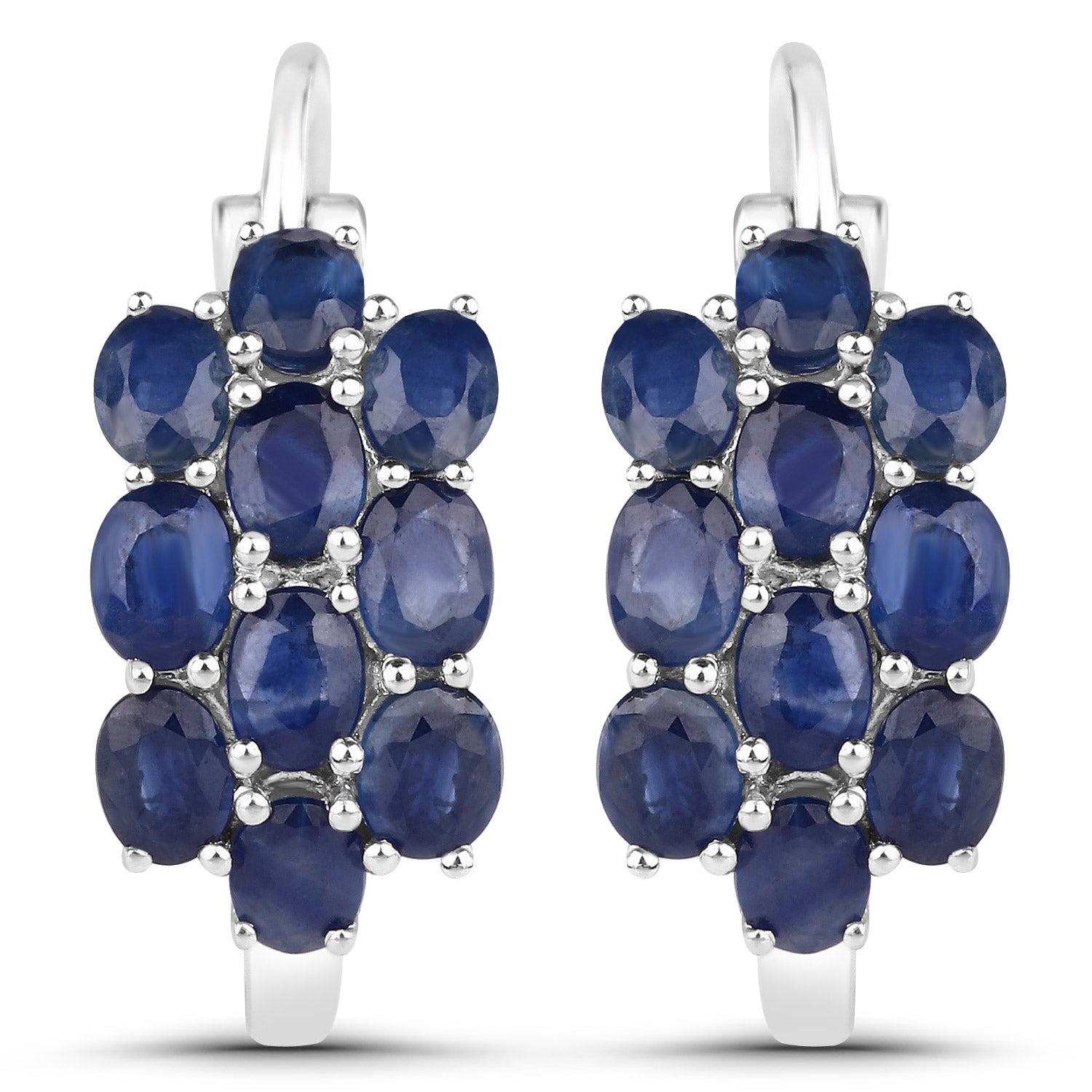 10.40 Carat Genuine Blue Sapphire .925 Sterling Silver 3 Piece Jewelry Set (Ring, Earrings, and Pendant w/ Chain) by Bids.com