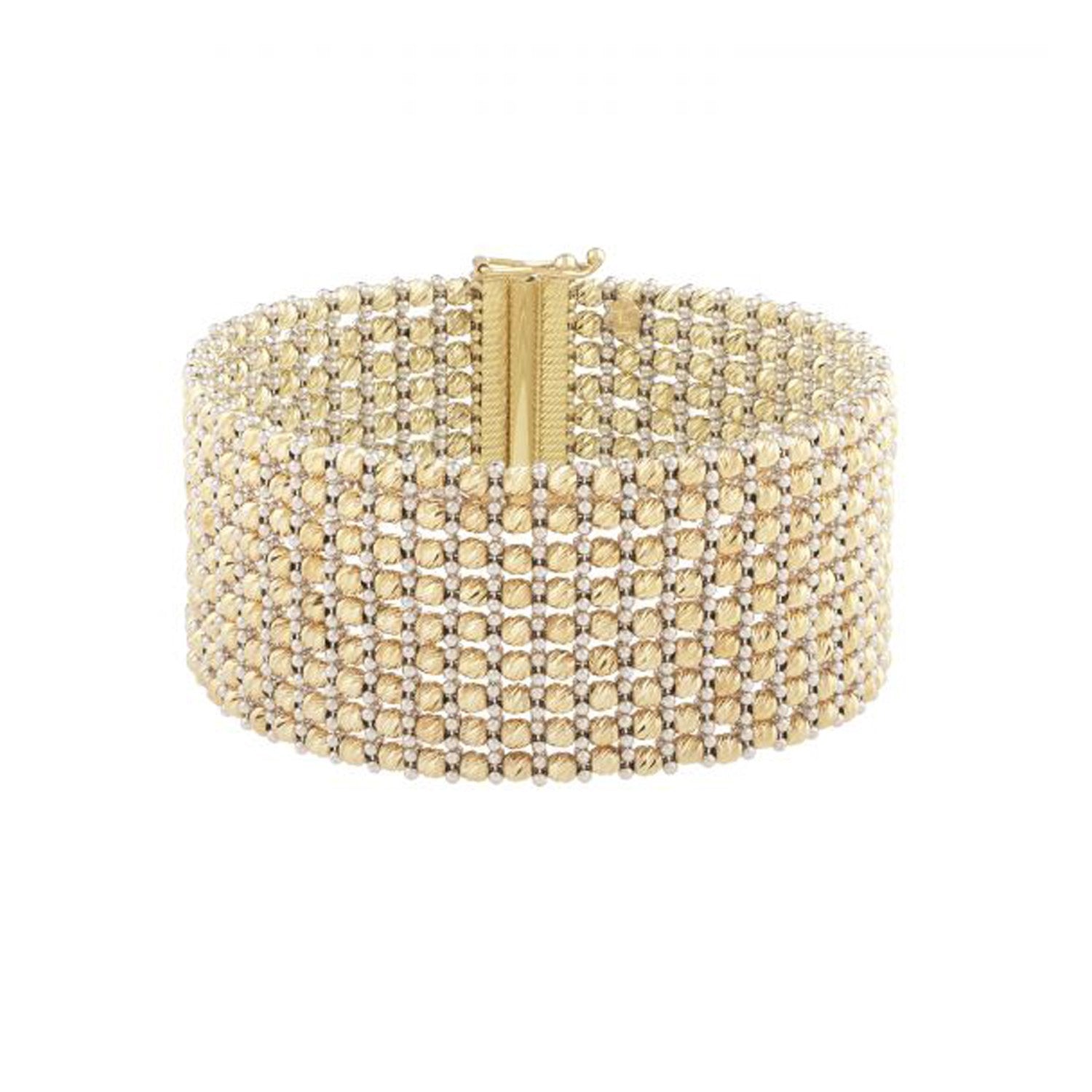 14k Two Tone Gold Red Carpet Bracelet (25.40 mm) DestGlow
