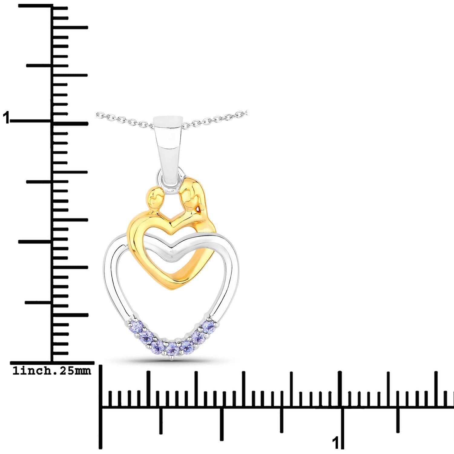 0.14 Carat Genuine Tanzanite .925 Sterling Silver Pendant by Bids.com