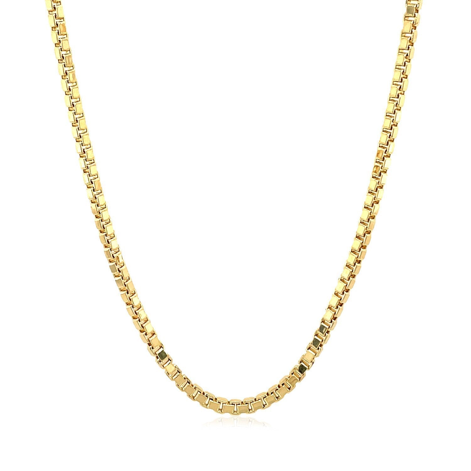 2.0mm 14k Yellow Gold Semi Solid Box Chain by Bids.com