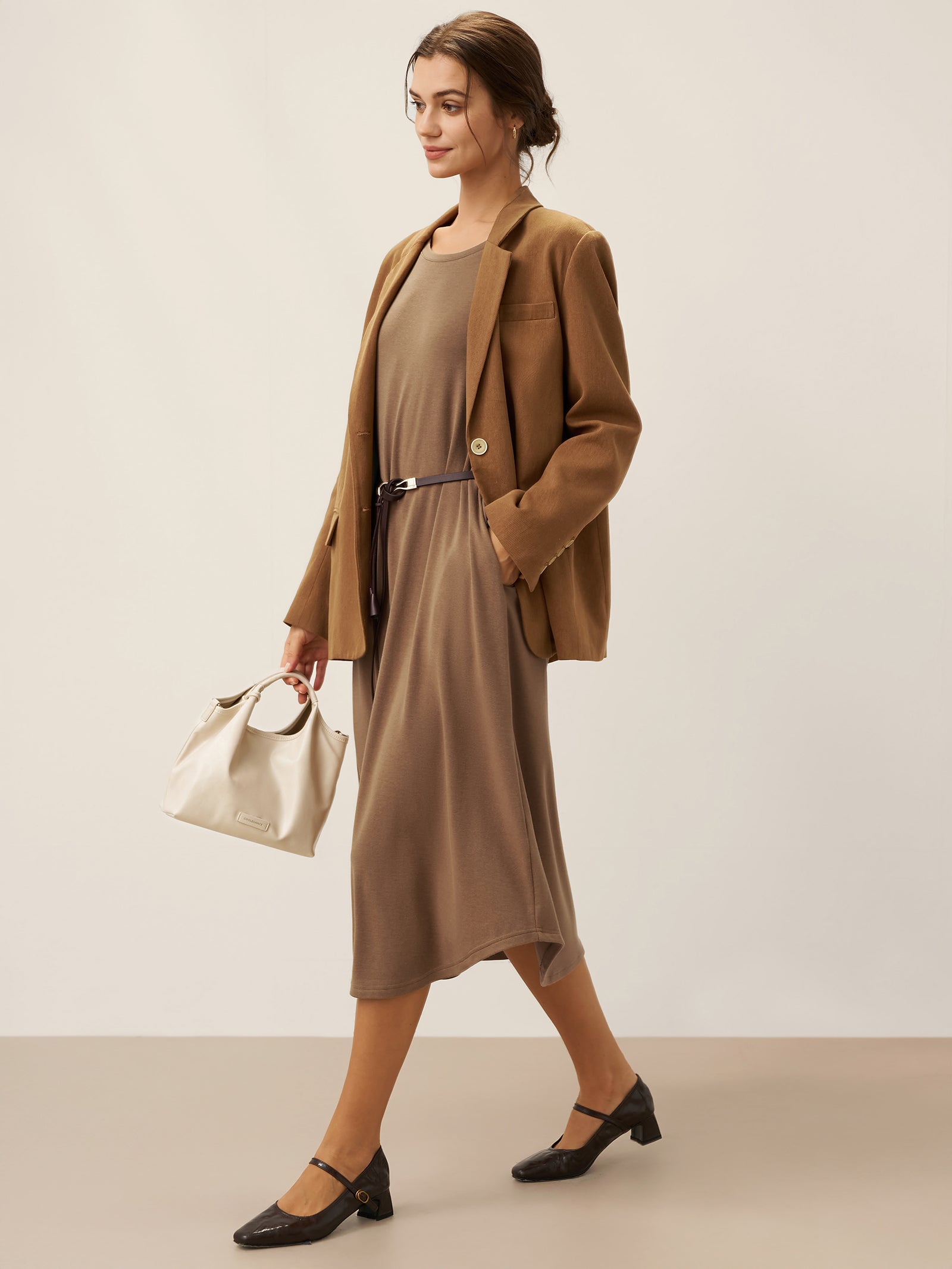 Recycled Leather Belt Versatile Styling For Dress And Blazer VIVETTE by LINTICO