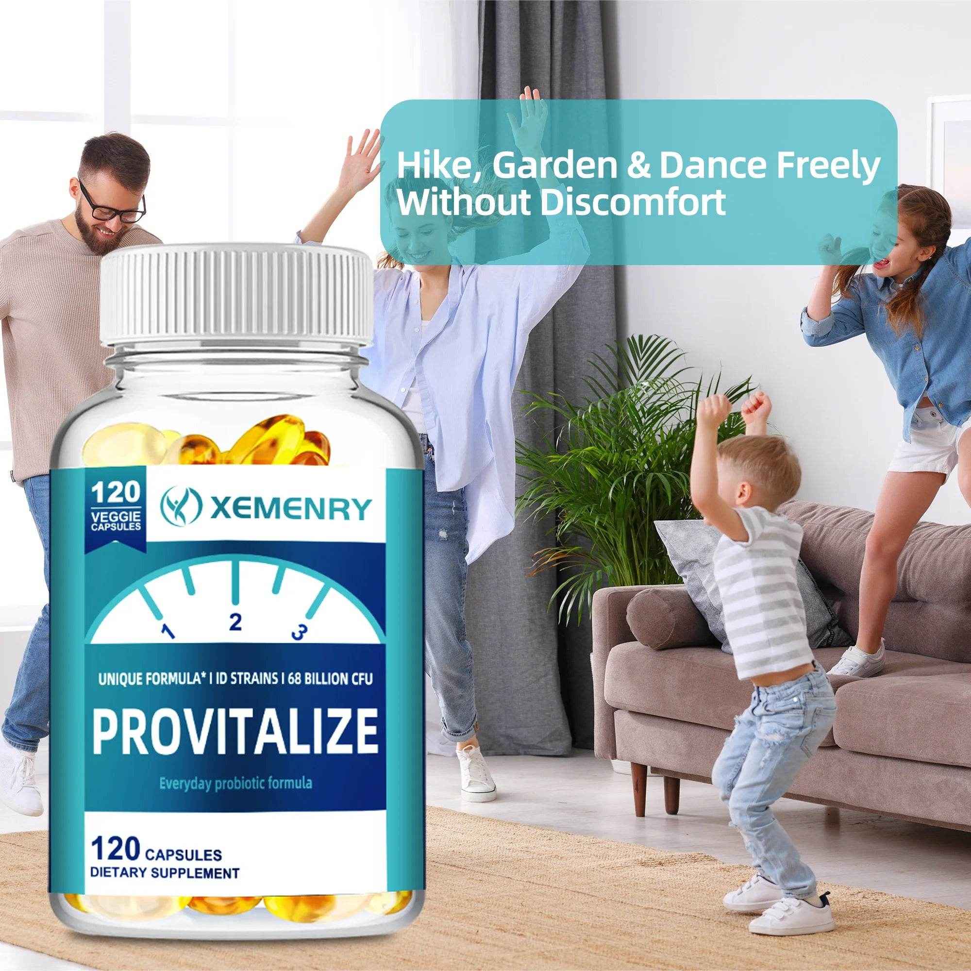 Provitalize Supplement - Digestive Support, Bloating Relief, Weight Management, Gut Health - 120 Capsules