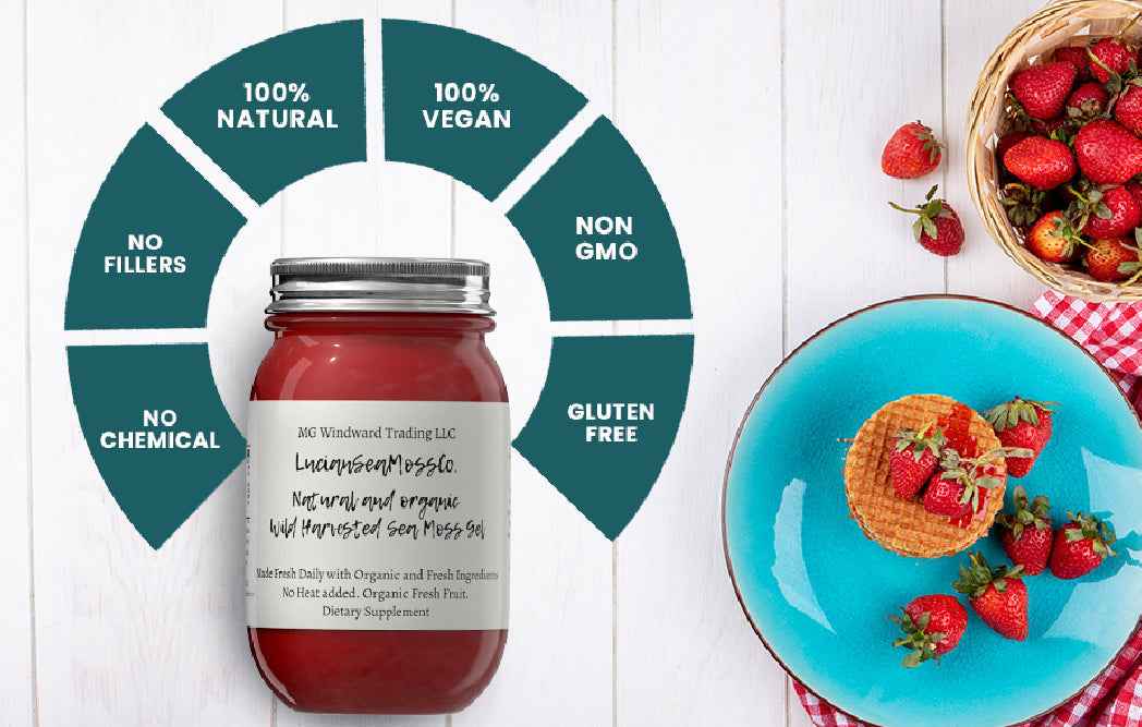 Organic Fresh Fruit Infused Sea Moss Gel 26 Flavor Choices!