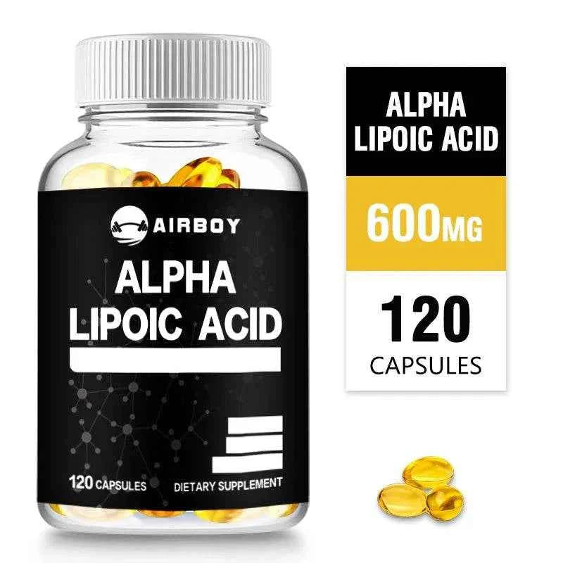 Alpha Lipoic Acid 600mg - for Brain and Heart Health, Relax Nervous System - 120 Capsules