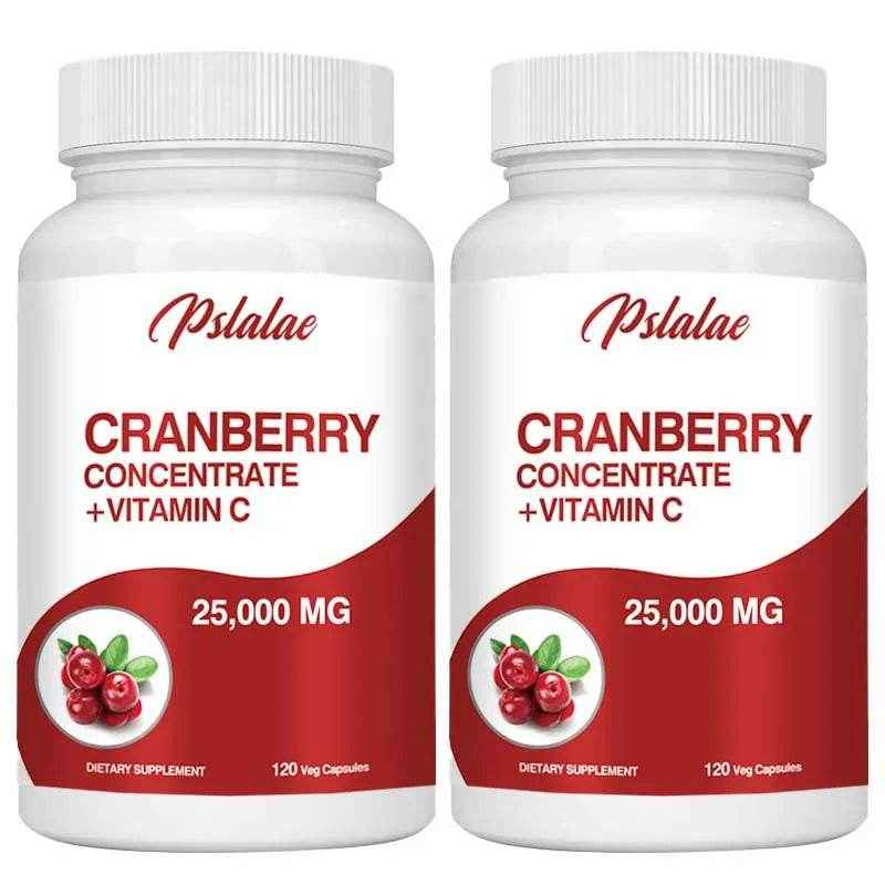 Cranberry Extract Supplement 25,000 Mg - Prostate Support, Aids Urination Contains Vitamin C and Vitamin E - 120 Capsules
