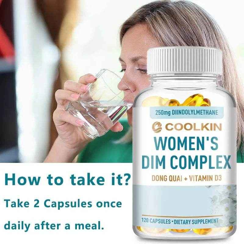 DIM Supplements for Women - Hormone Balance, Promotes Estrogen Metabolism, Menopausal Support, Antioxidant - 120 Capsules