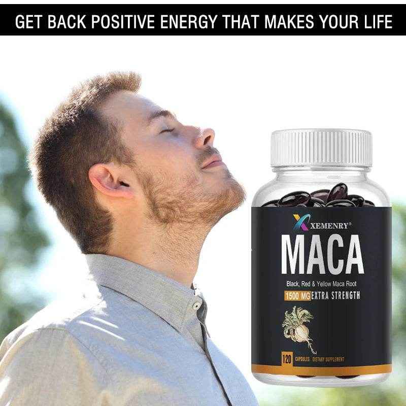 Maca Extract - Enhance Energy Endurance, Improve Athletic Performance, and Relieve Fatigue - 120 Capsules