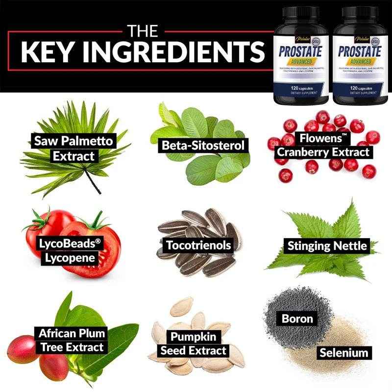 Prostate - Premium Formula with Saw Palmetto, Lycopene, Nettle, Cranberry - 120 Capsules