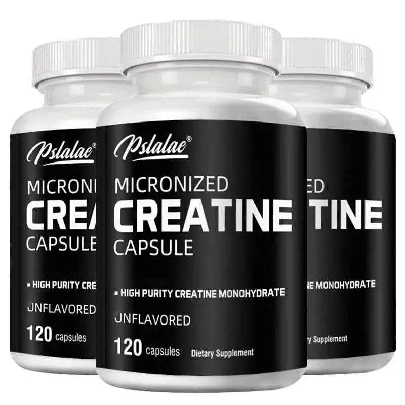 Micronized Creatine - Enhance Muscle Endurance and Improve Athletic Performance - 120 Capsules