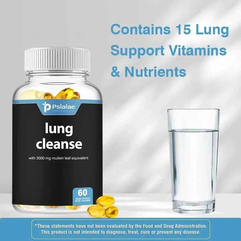 Lung Detox & Cleanse Capsules - Supports Bronchial and Respiratory Health, Relieves Breathing, Immune Support - 60 Capsules