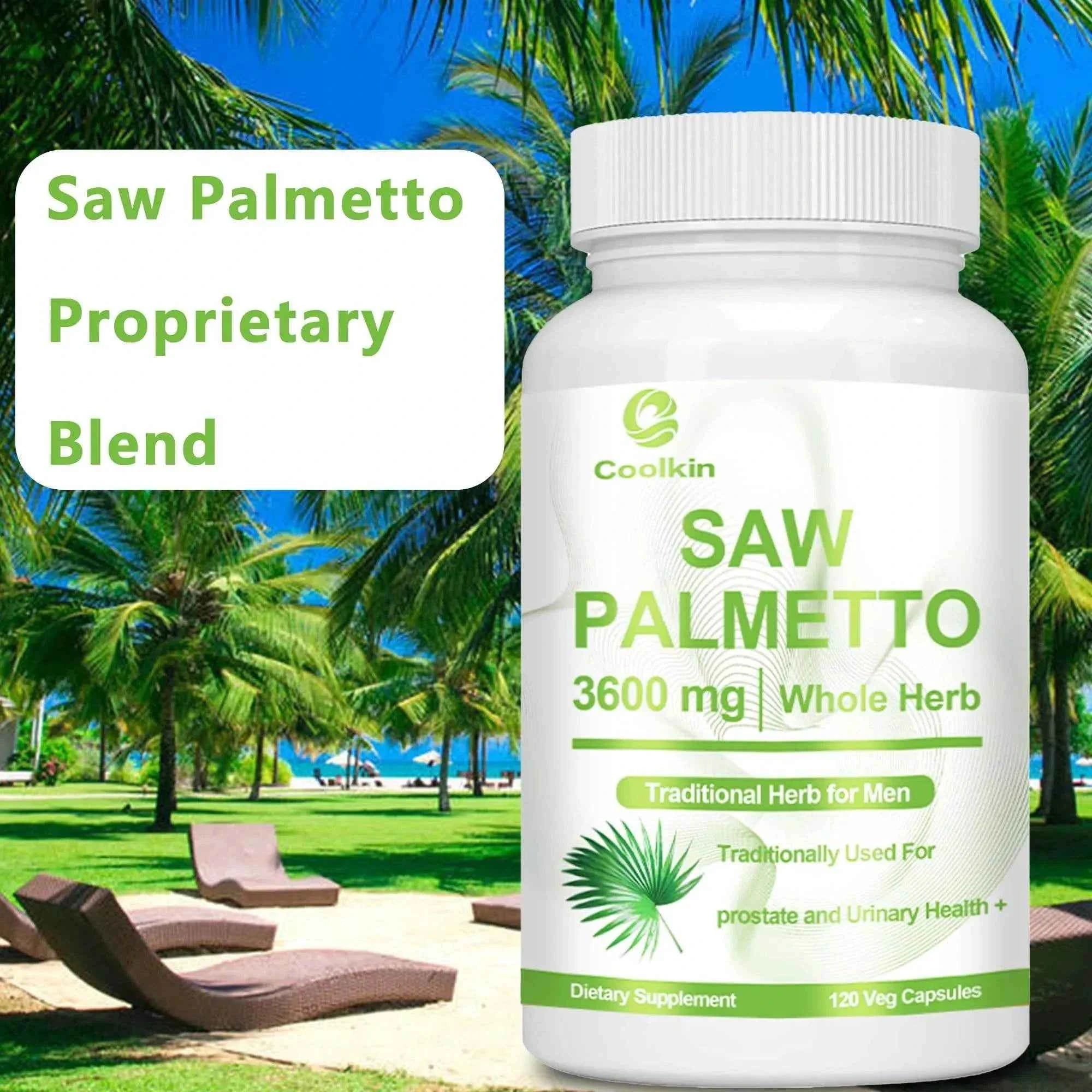 Saw Palmetto - Promotes Hair Growth and Urinary Support, Prostate Health, Prevents Hair Loss - 120 Capsules