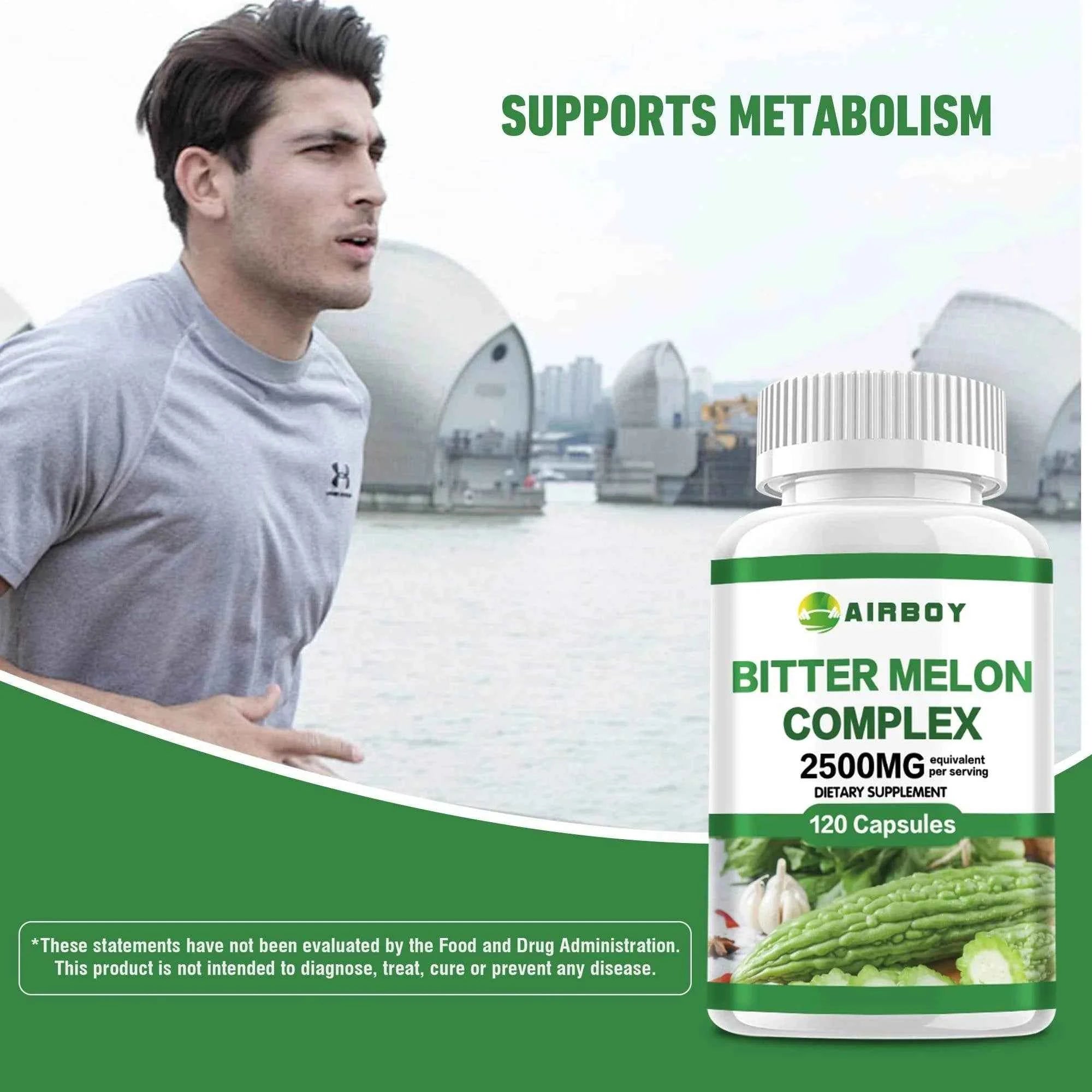 Bitter Melon Capsules - Promote Glucose Metabolism, Weight Management, Digestive Health - 120 Capsules