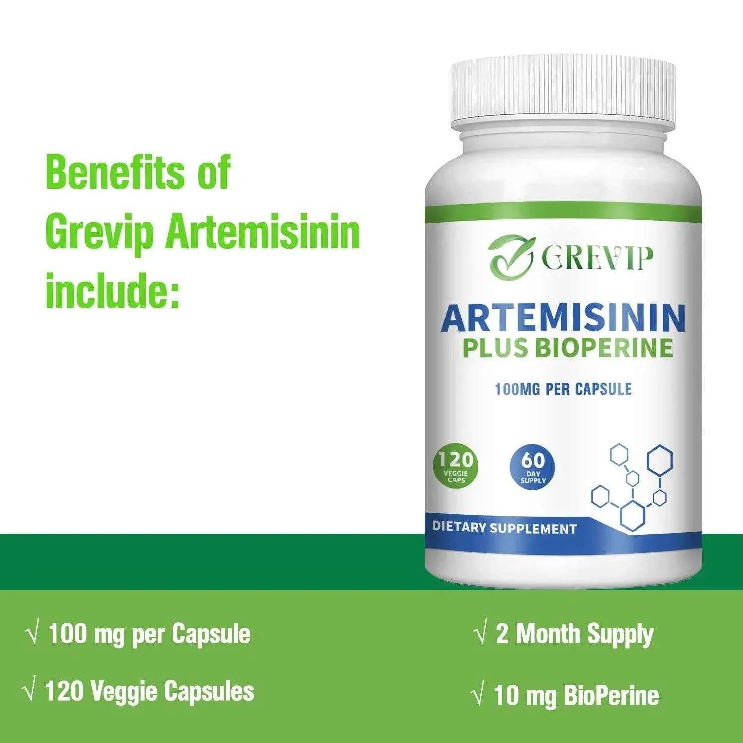 Artemisinin Supplement 100mg - Supports Digestion and Immunity, Improve Immune System, Supports Healthy Aging - 120 Capsules